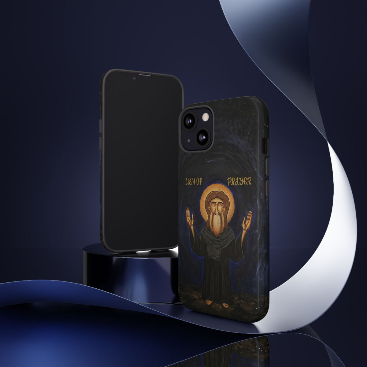 Christelijk telefoonhoesje Paus Cyrillus VI zwart mat