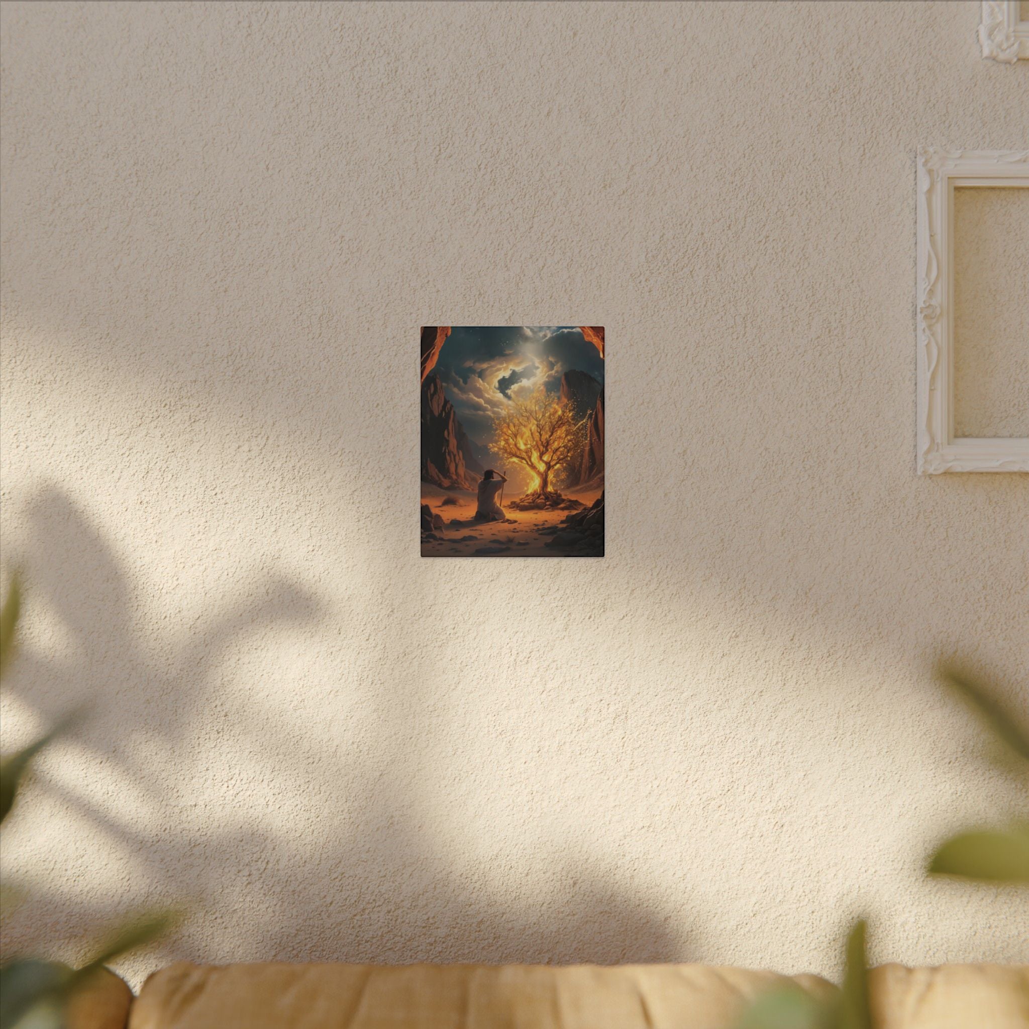 Moses and the Burning Bush' Matte Stretched Wall Art