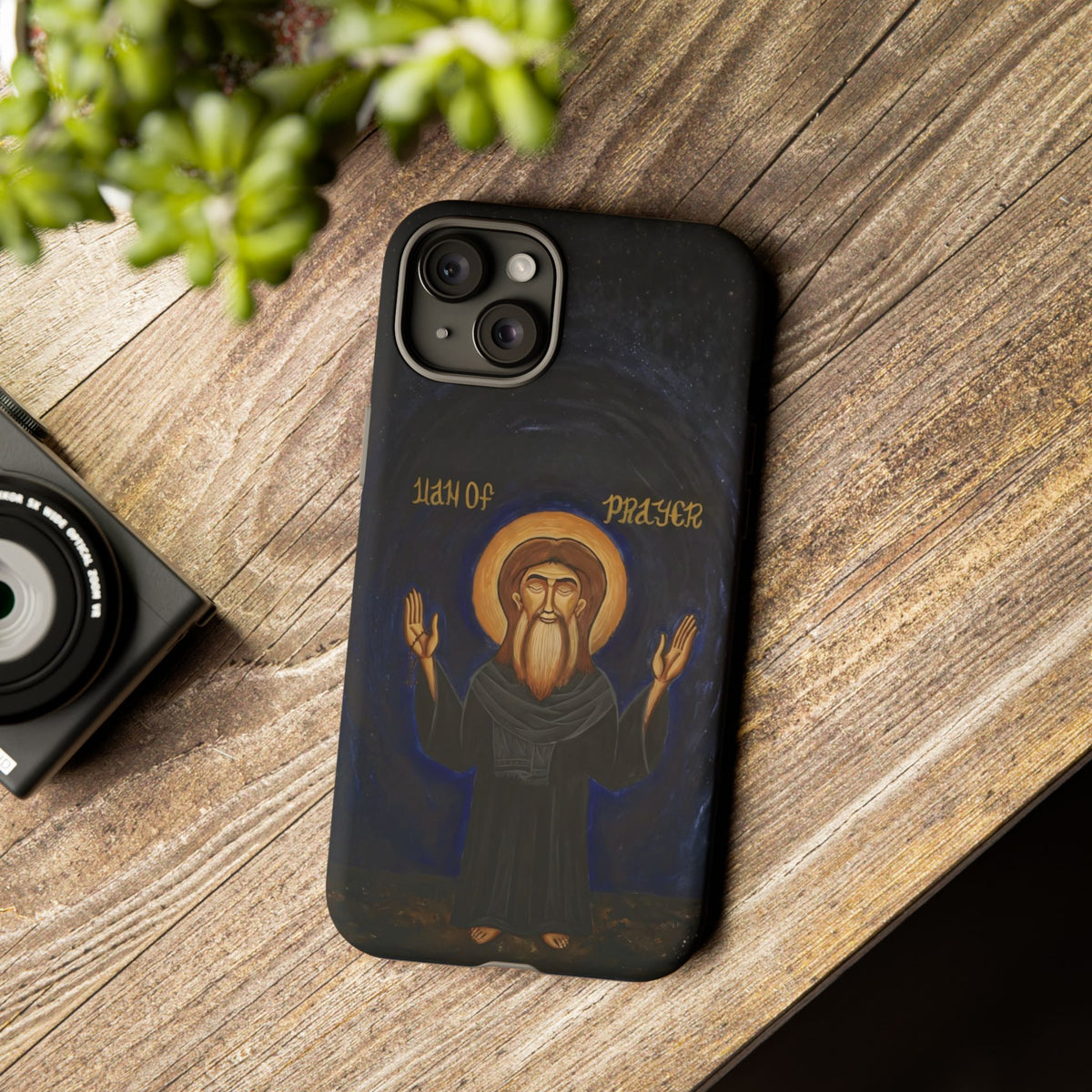 Christelijk telefoonhoesje Paus Cyrillus VI zwart mat