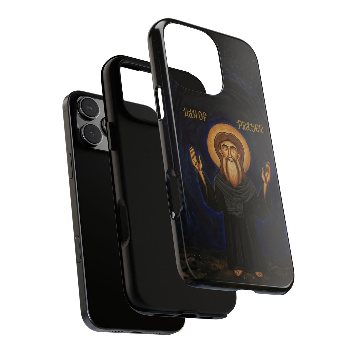 Christelijk telefoonhoesje Paus Cyrillus VI zwart mat