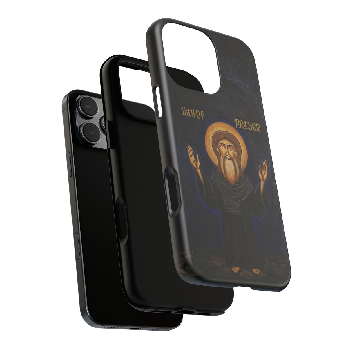 Christelijk telefoonhoesje Paus Cyrillus VI zwart mat
