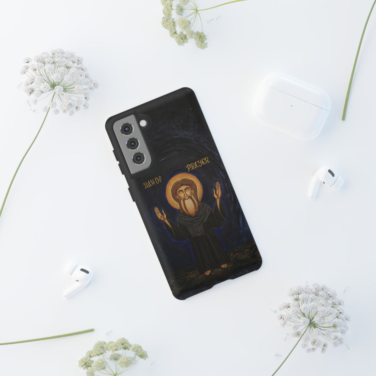 Christelijk telefoonhoesje Paus Cyrillus VI zwart mat
