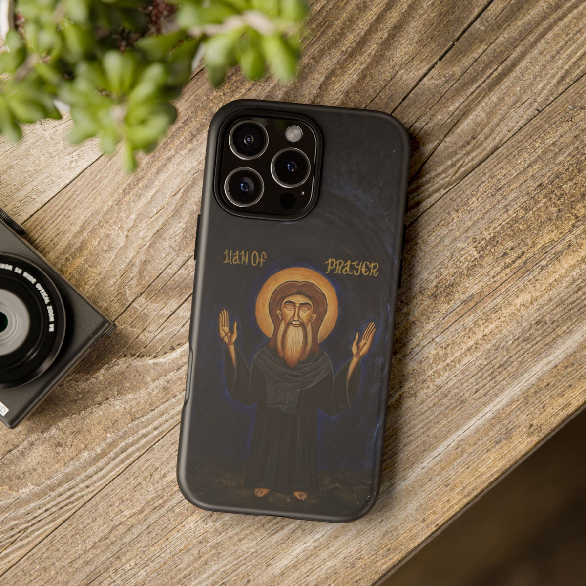Christelijk telefoonhoesje Paus Cyrillus VI zwart mat