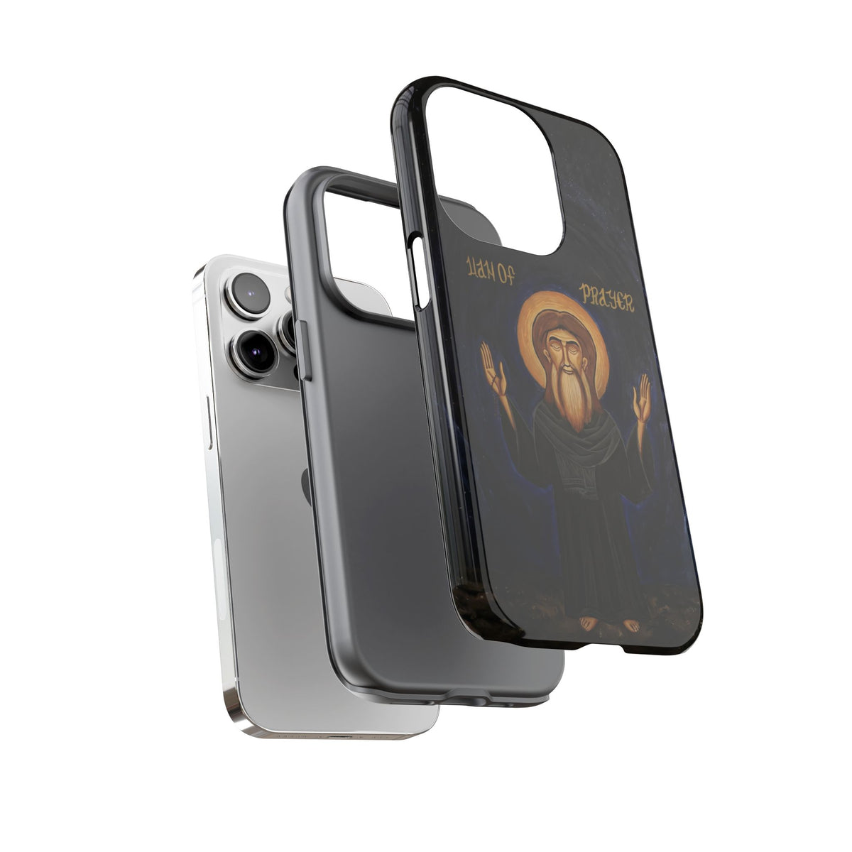 Christelijk telefoonhoesje Paus Cyrillus VI zwart mat