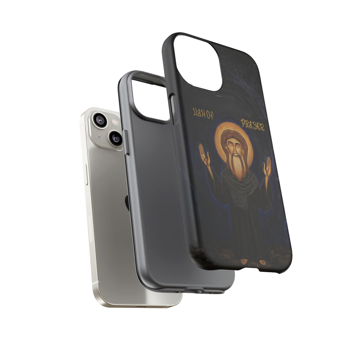Christelijk telefoonhoesje Paus Cyrillus VI zwart mat