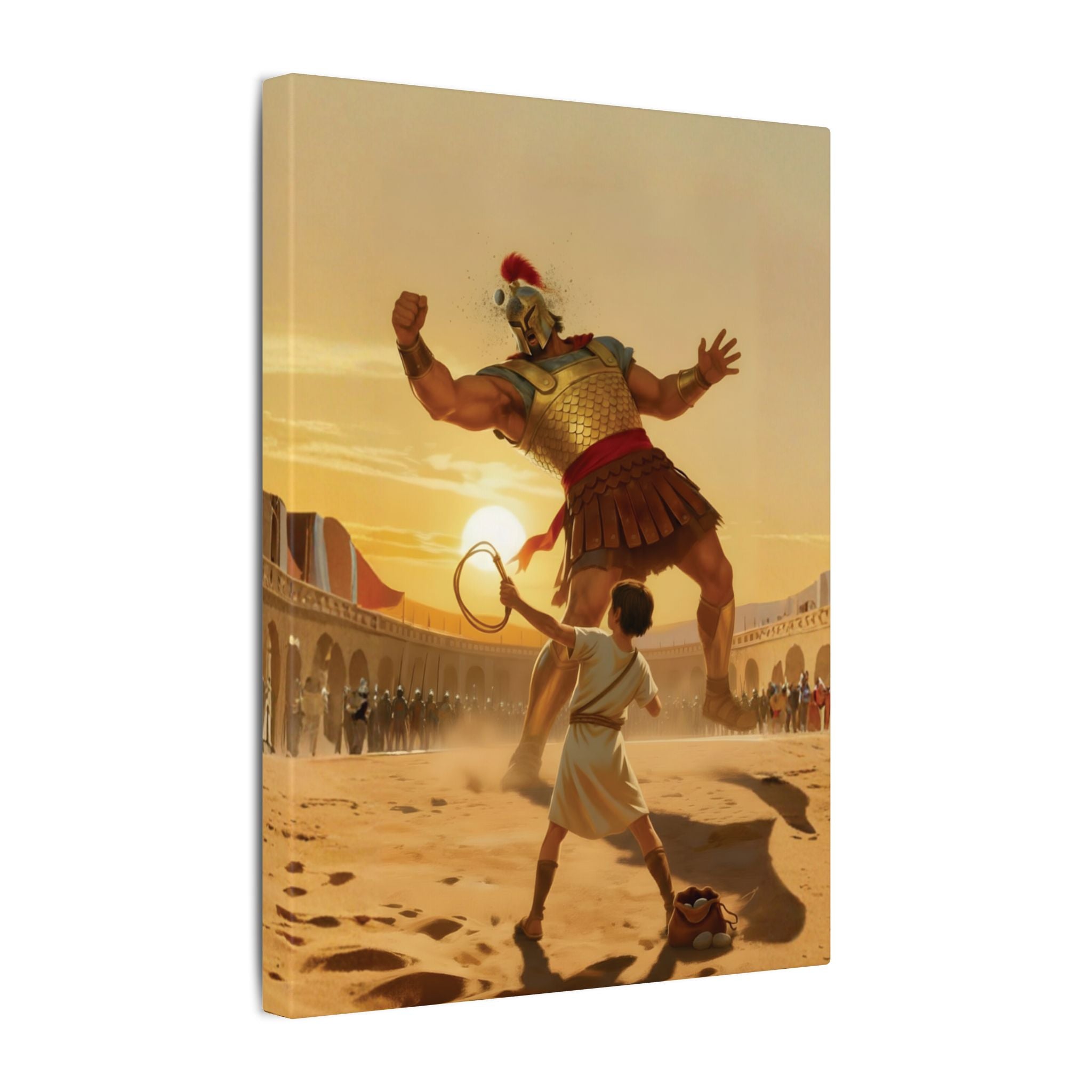David & Goliath Matte Stretched Wall Art