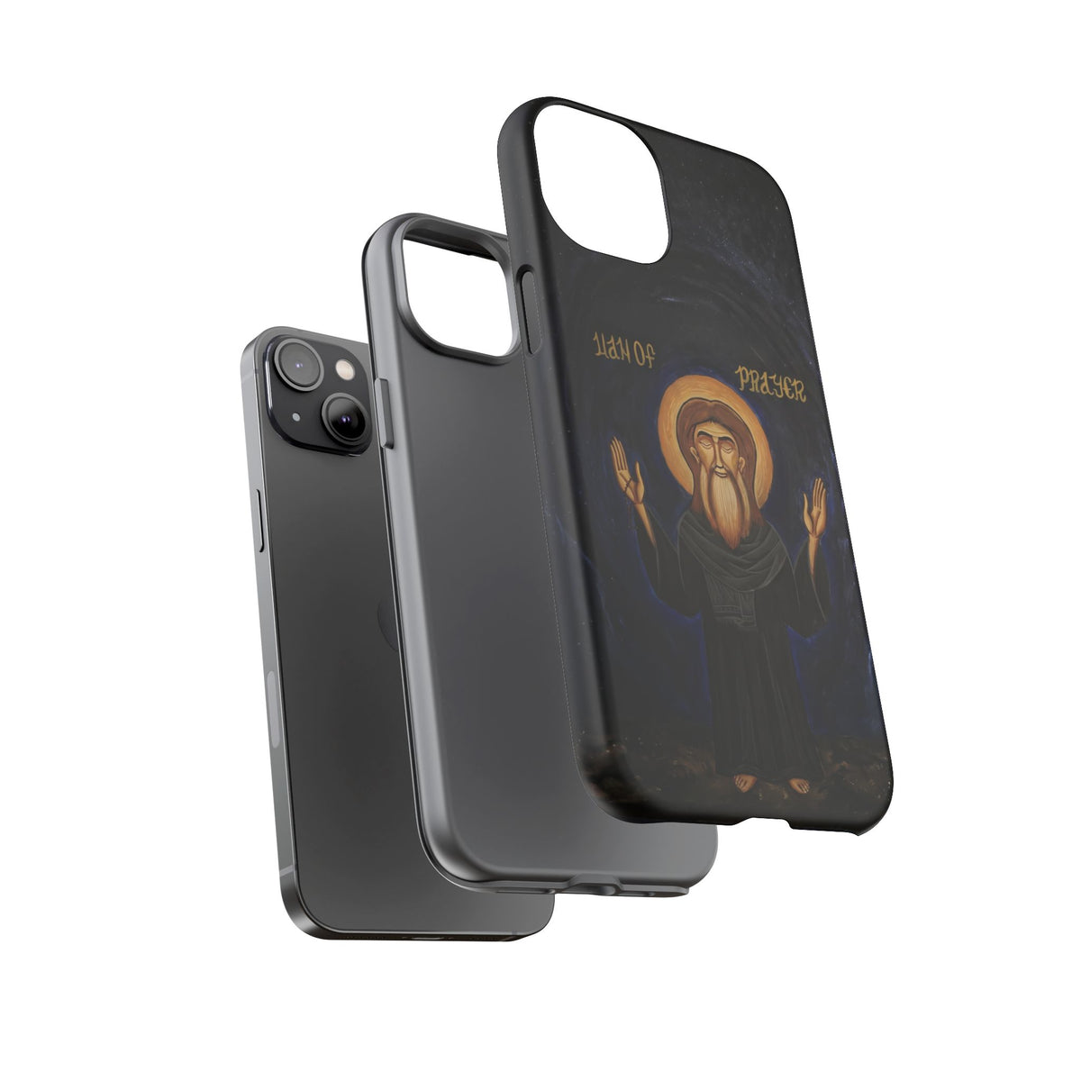 Christelijk telefoonhoesje Paus Cyrillus VI zwart mat