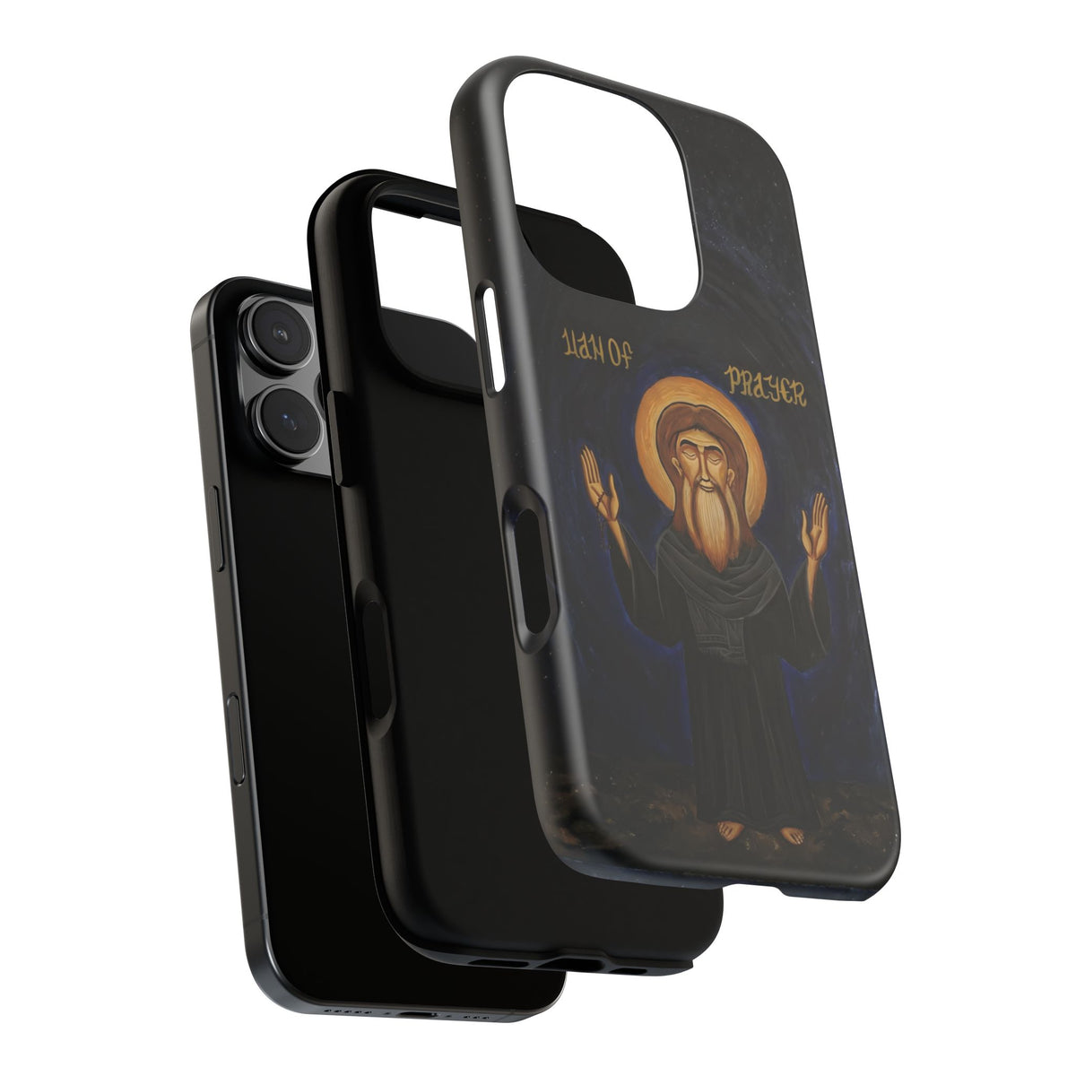 Christelijk telefoonhoesje Paus Cyrillus VI zwart mat