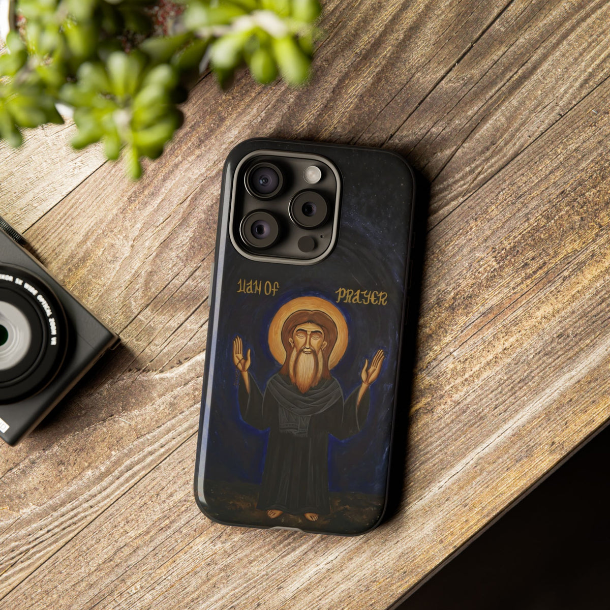 Christelijk telefoonhoesje Paus Cyrillus VI zwart mat