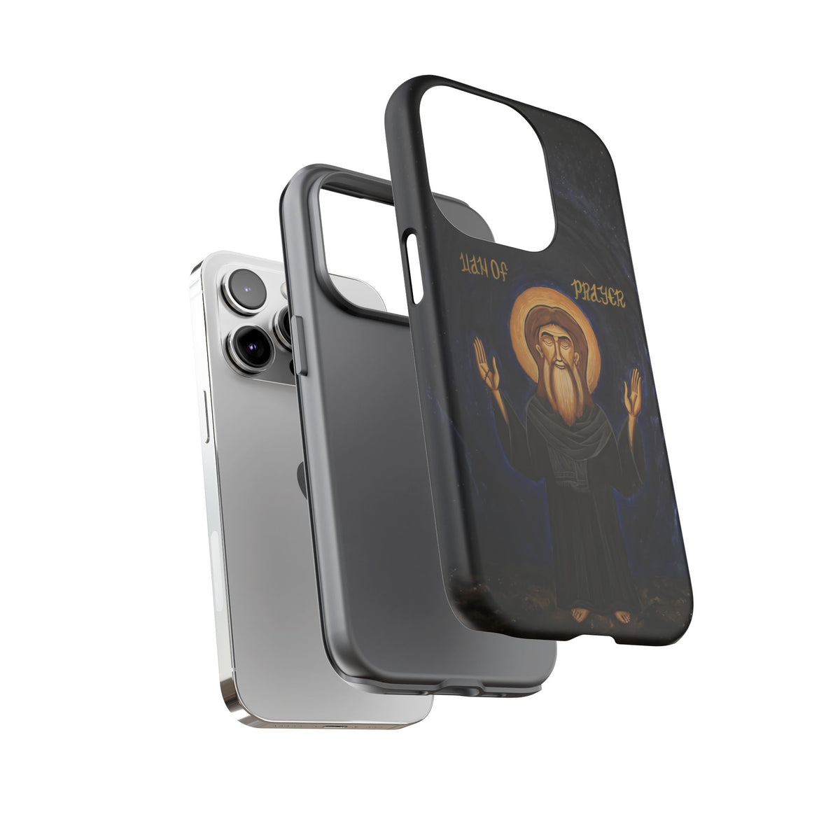 Christelijk telefoonhoesje Paus Cyrillus VI zwart mat