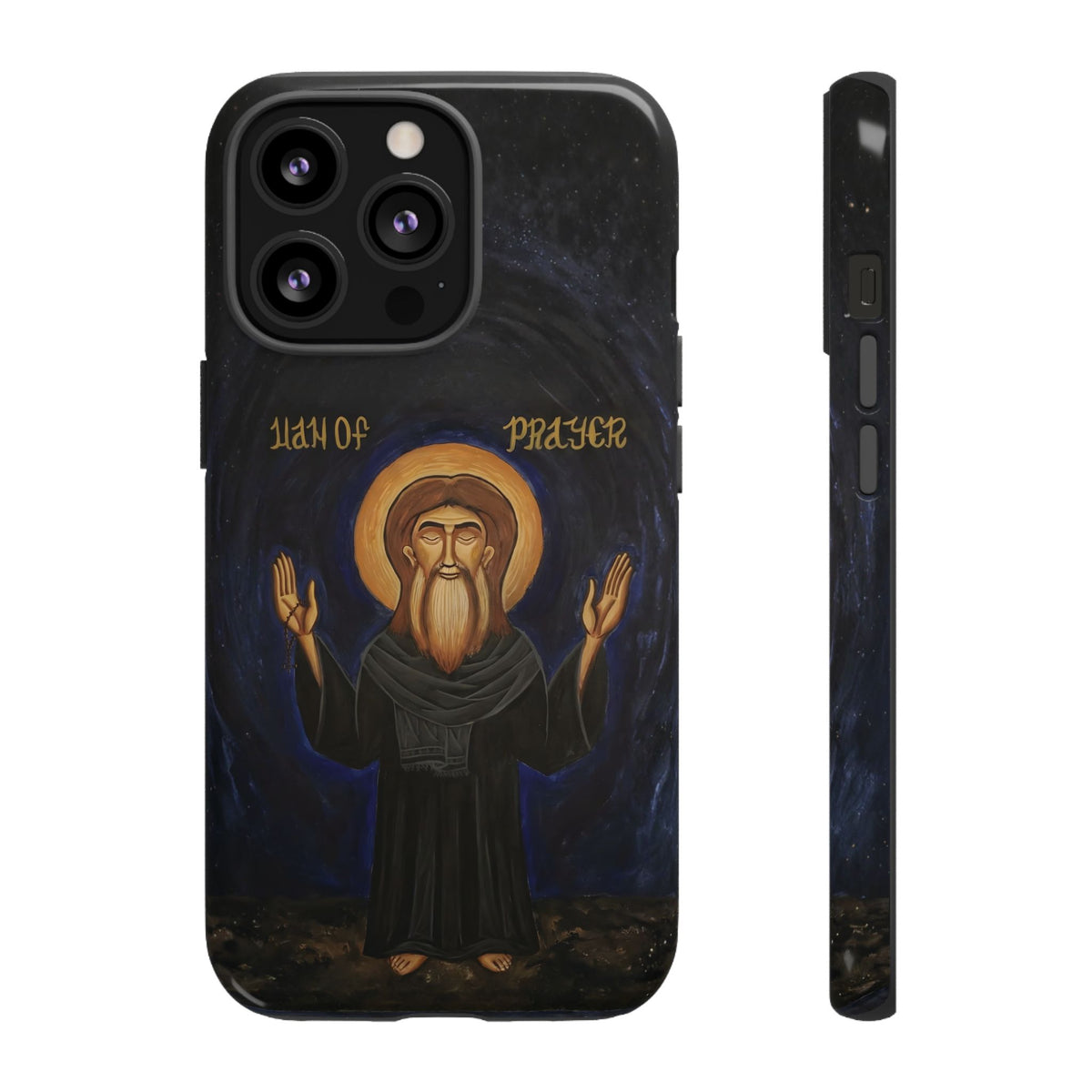 Christelijk telefoonhoesje Paus Cyrillus VI zwart mat