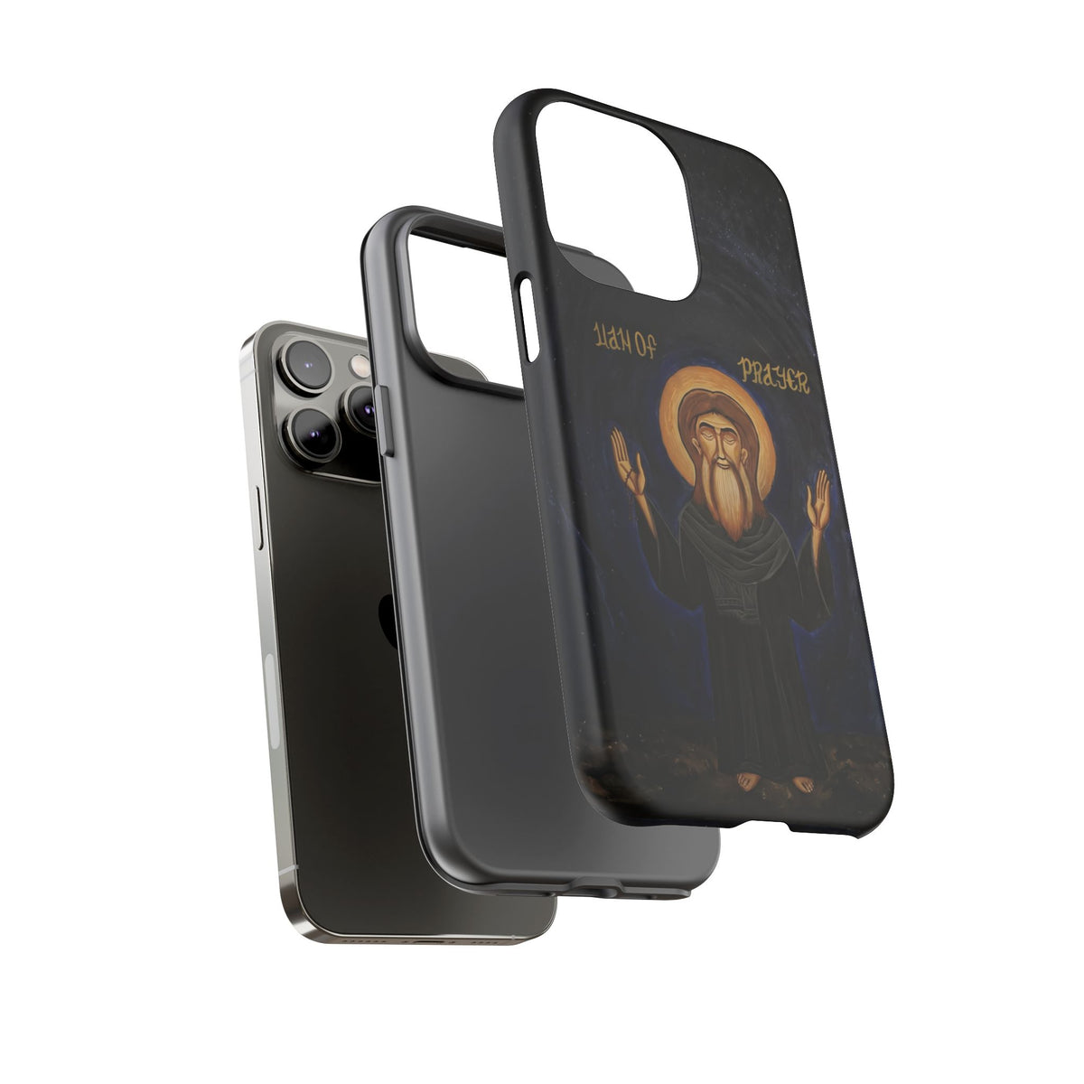 Christelijk telefoonhoesje Paus Cyrillus VI zwart mat