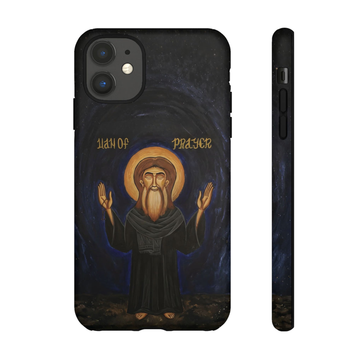 Christelijk telefoonhoesje Paus Cyrillus VI zwart mat