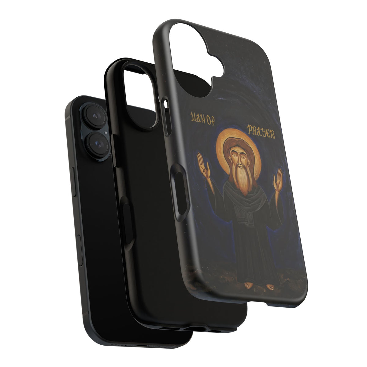 Christelijk telefoonhoesje Paus Cyrillus VI zwart mat