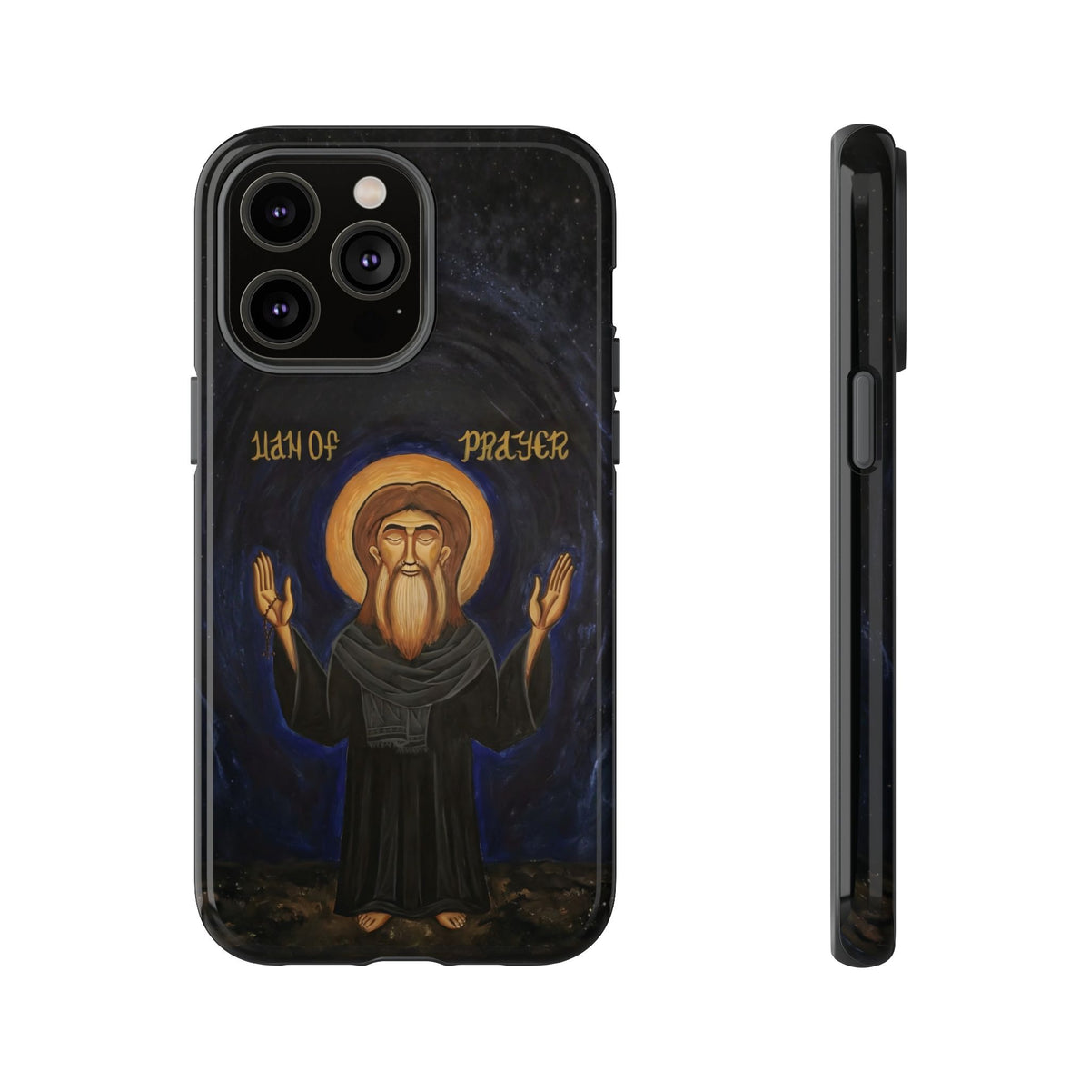 Christelijk telefoonhoesje Paus Cyrillus VI zwart mat