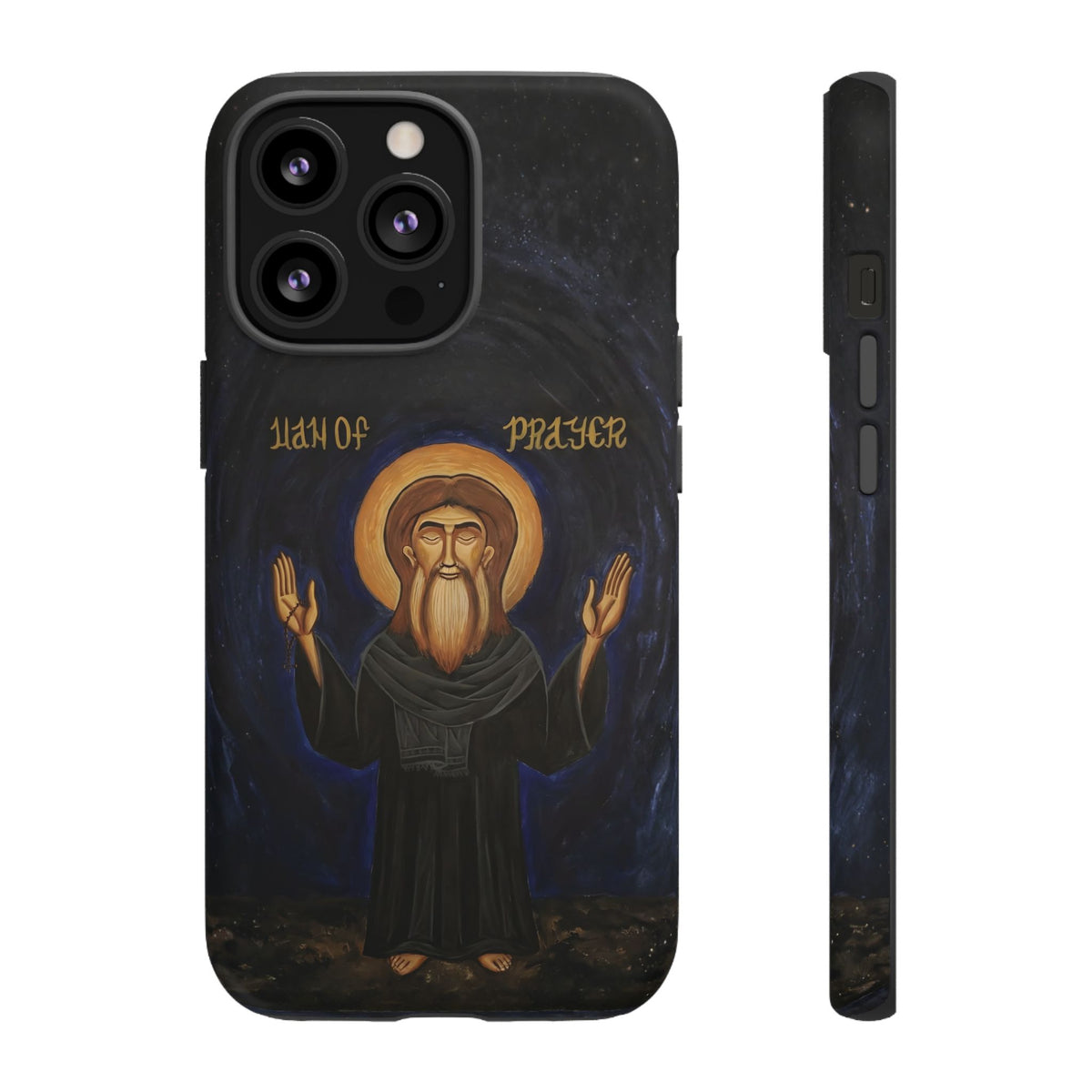 Christelijk telefoonhoesje Paus Cyrillus VI zwart mat