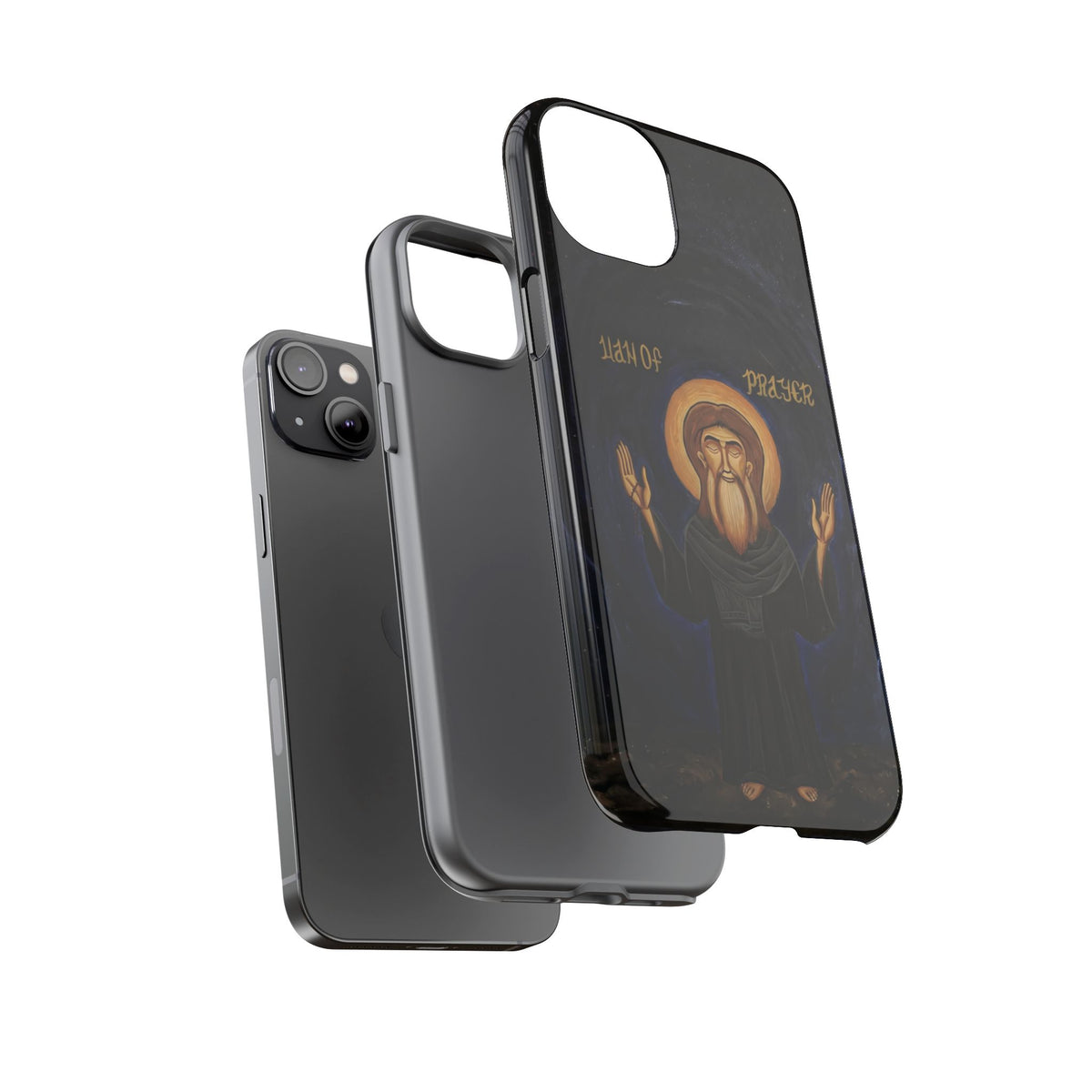 Christelijk telefoonhoesje Paus Cyrillus VI zwart mat