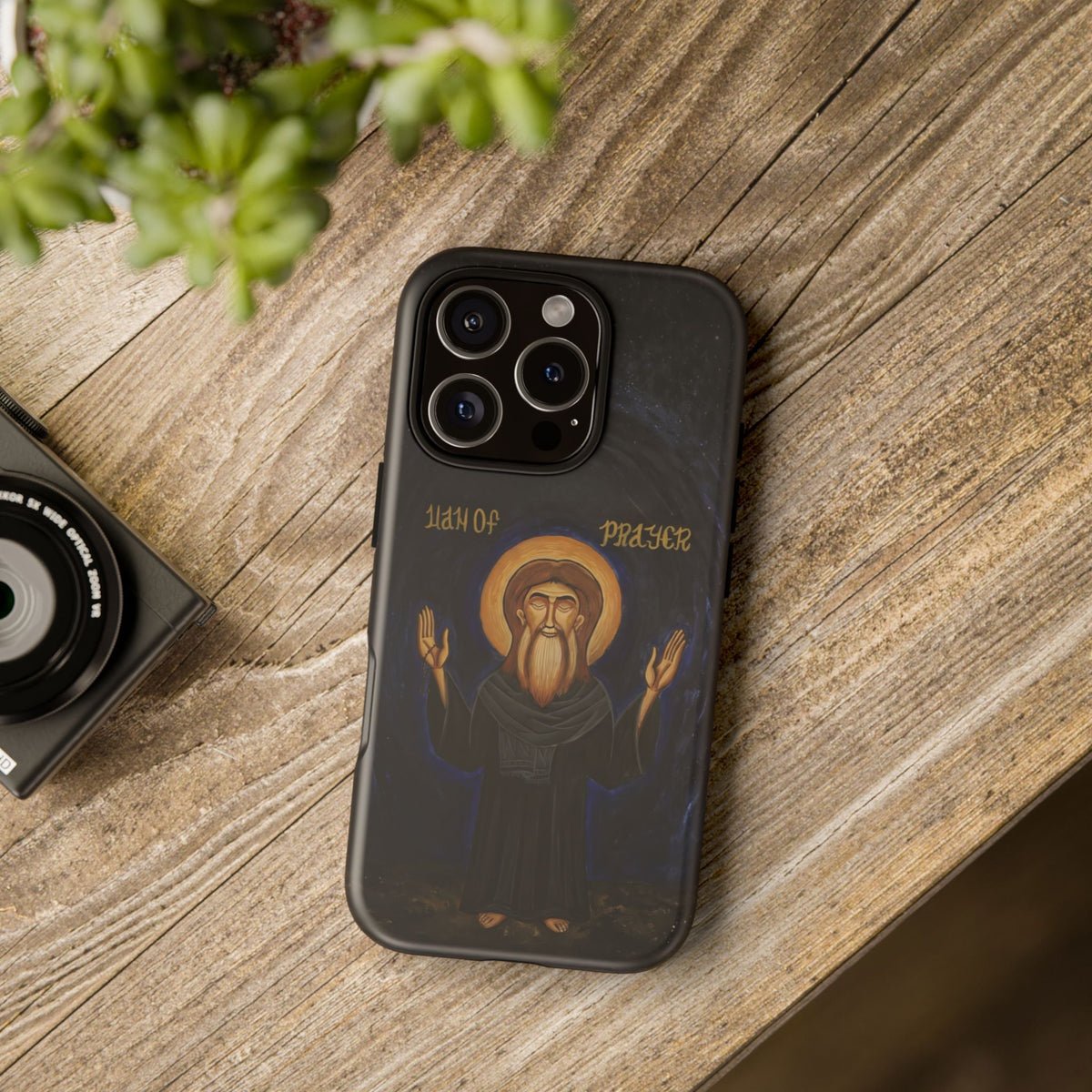 Christelijk telefoonhoesje Paus Cyrillus VI zwart mat