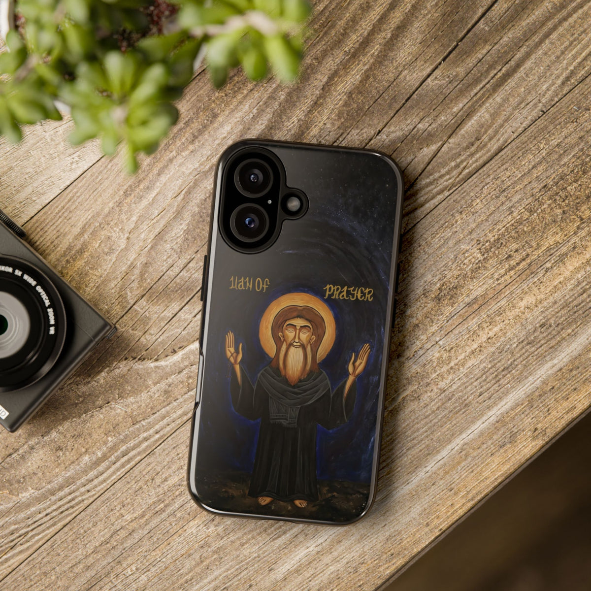 Christelijk telefoonhoesje Paus Cyrillus VI zwart mat