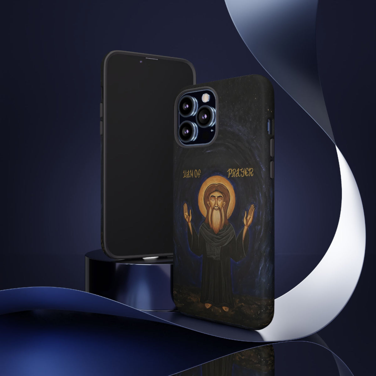 Christelijk telefoonhoesje Paus Cyrillus VI zwart mat