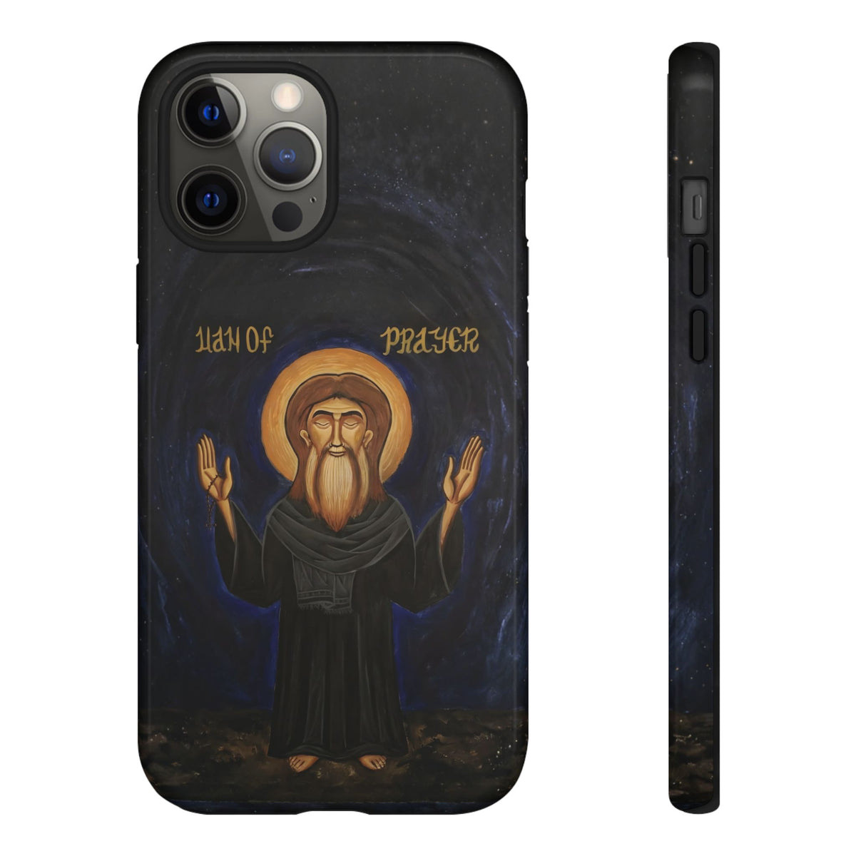 Christelijk telefoonhoesje Paus Cyrillus VI zwart mat