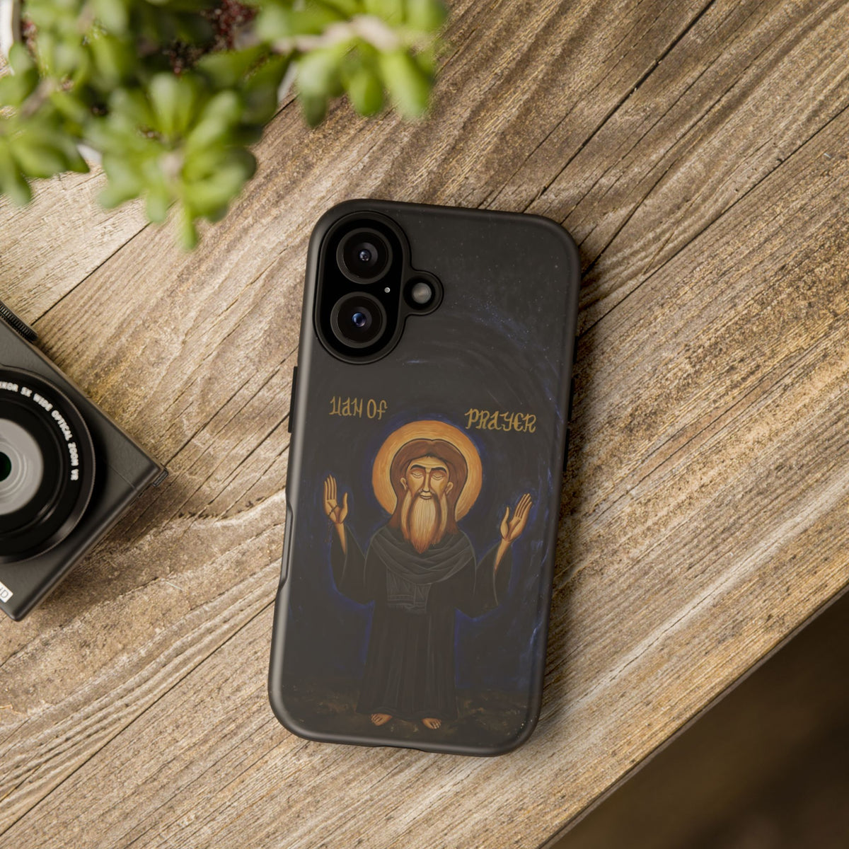 Christelijk telefoonhoesje Paus Cyrillus VI zwart mat