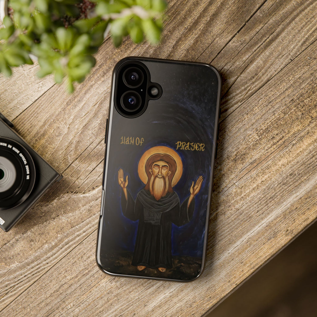 Christelijk telefoonhoesje Paus Cyrillus VI zwart mat