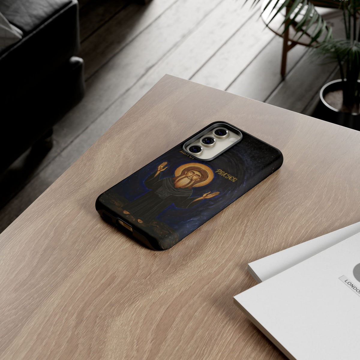 Christelijk telefoonhoesje Paus Cyrillus VI zwart mat
