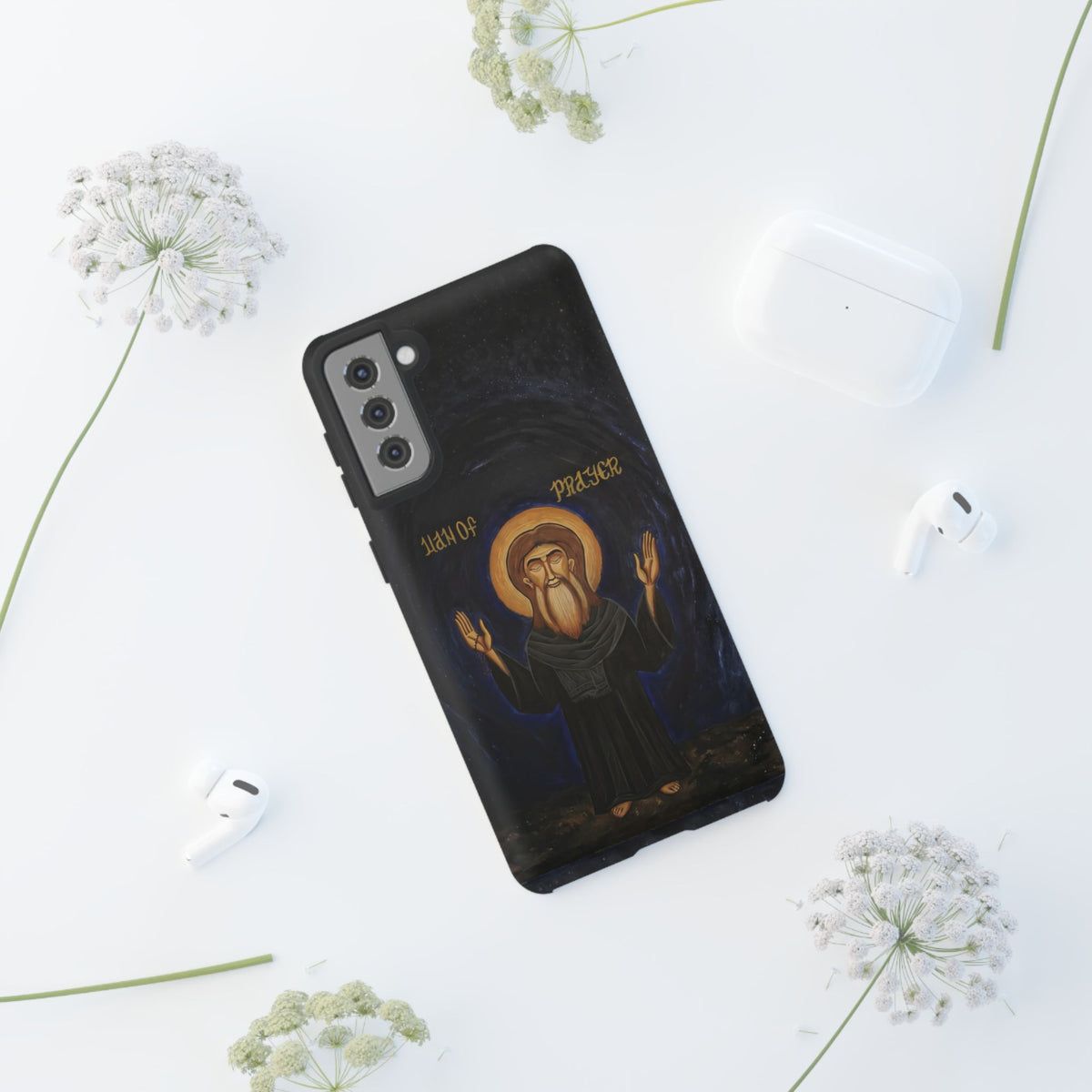 Christelijk telefoonhoesje Paus Cyrillus VI zwart mat