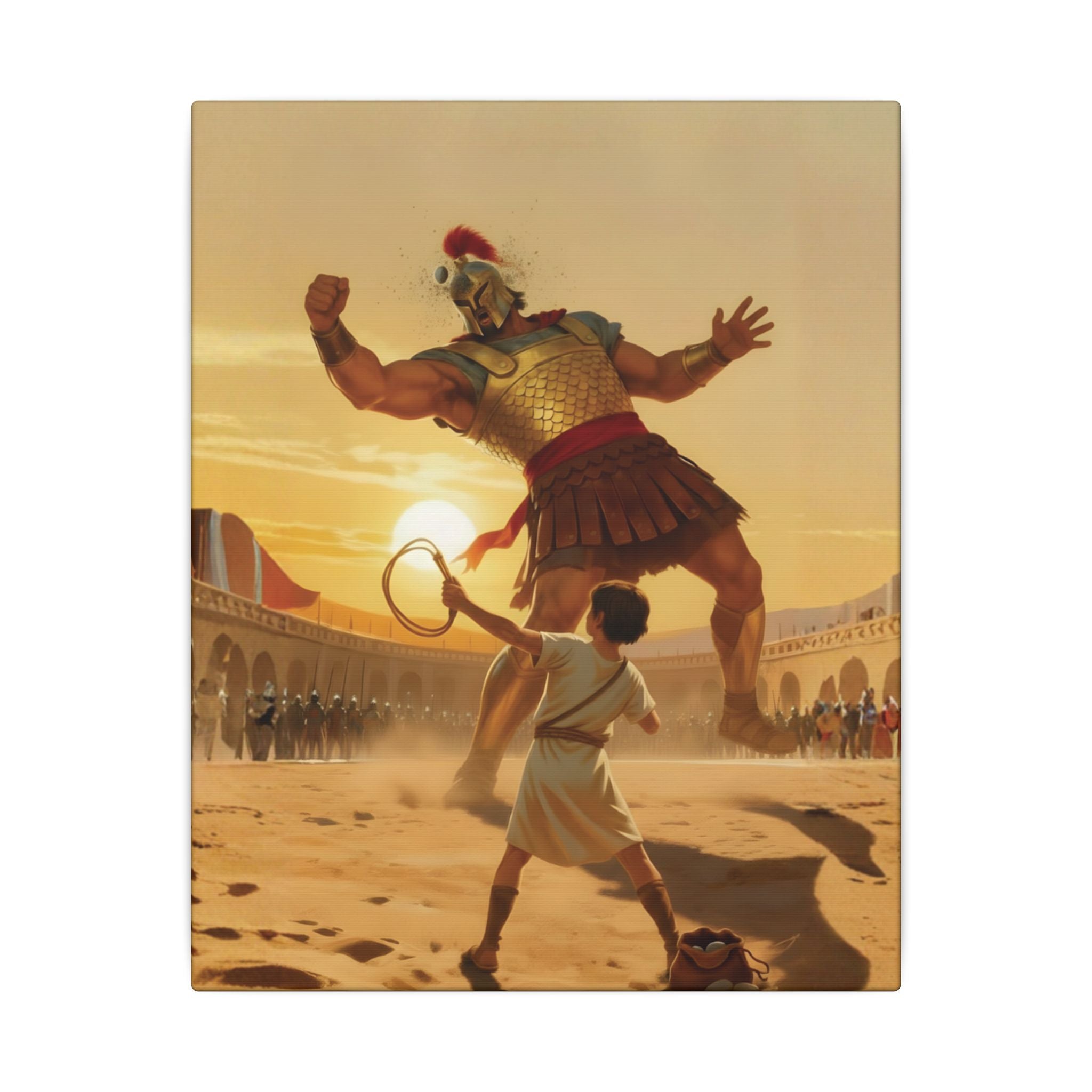 David & Goliath Matte Stretched Wall Art