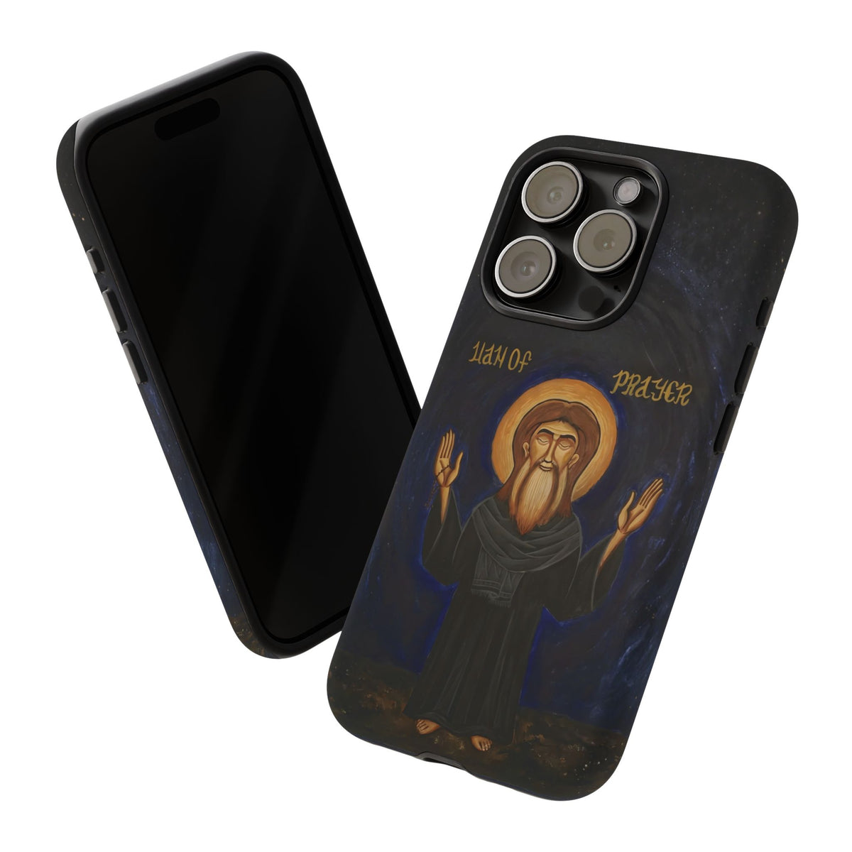 Christelijk telefoonhoesje Paus Cyrillus VI zwart mat