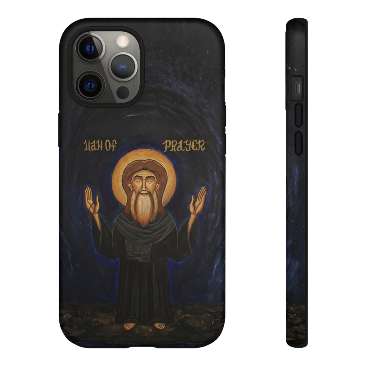 Christelijk telefoonhoesje Paus Cyrillus VI zwart mat