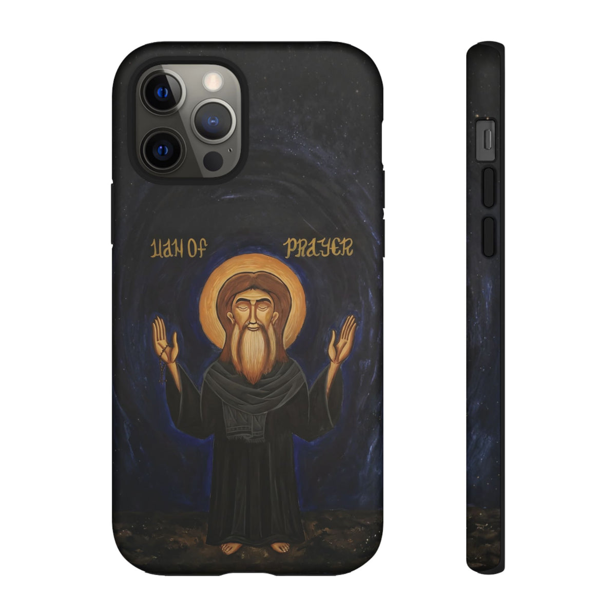Christelijk telefoonhoesje Paus Cyrillus VI zwart mat