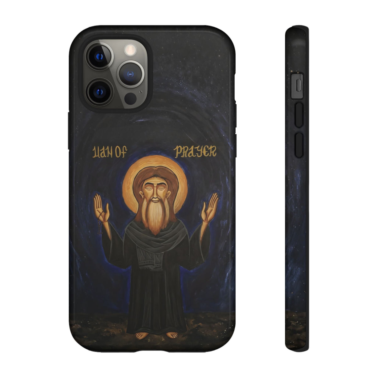 Christelijk telefoonhoesje Paus Cyrillus VI zwart mat