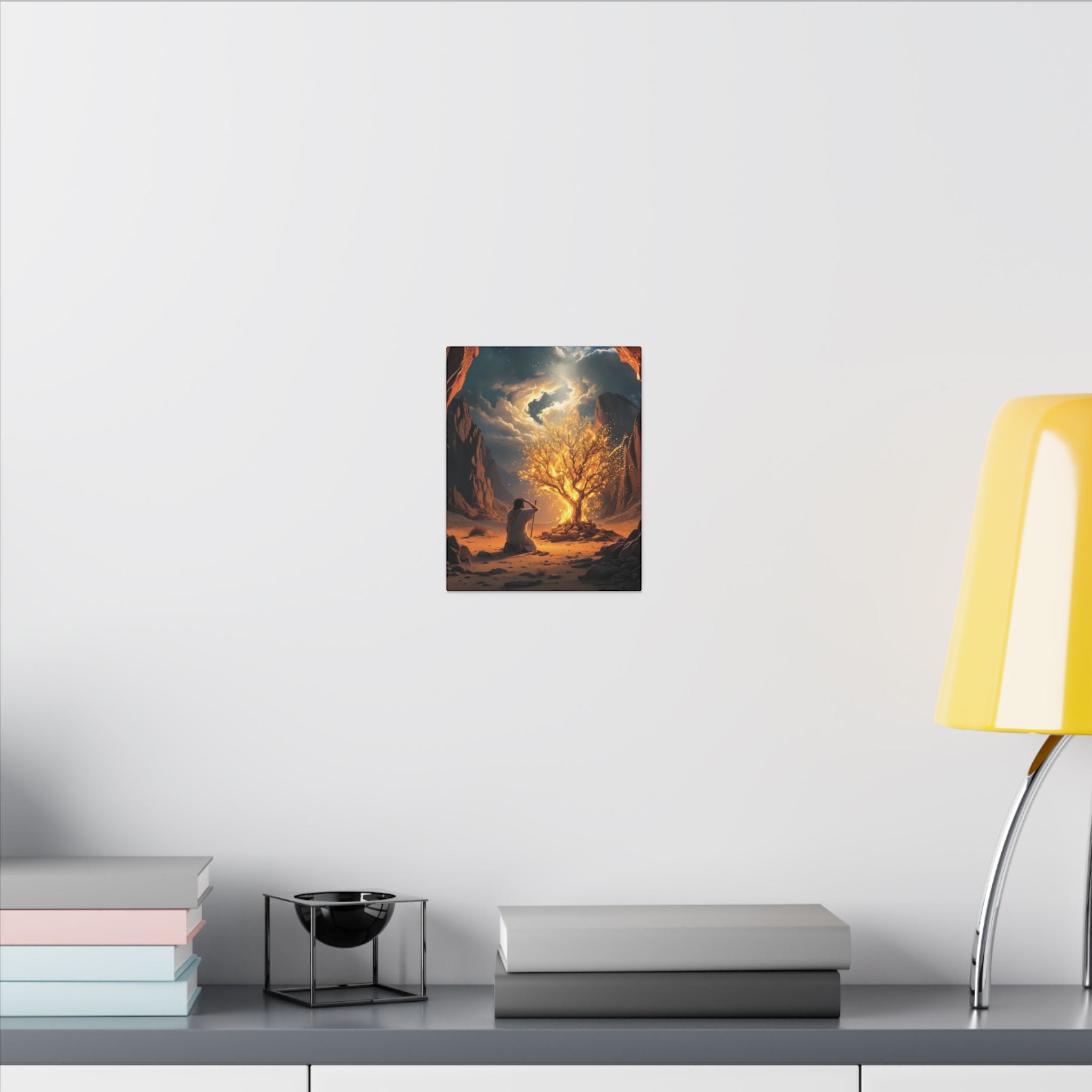 Moses and the Burning Bush' Matte Stretched Wall Art