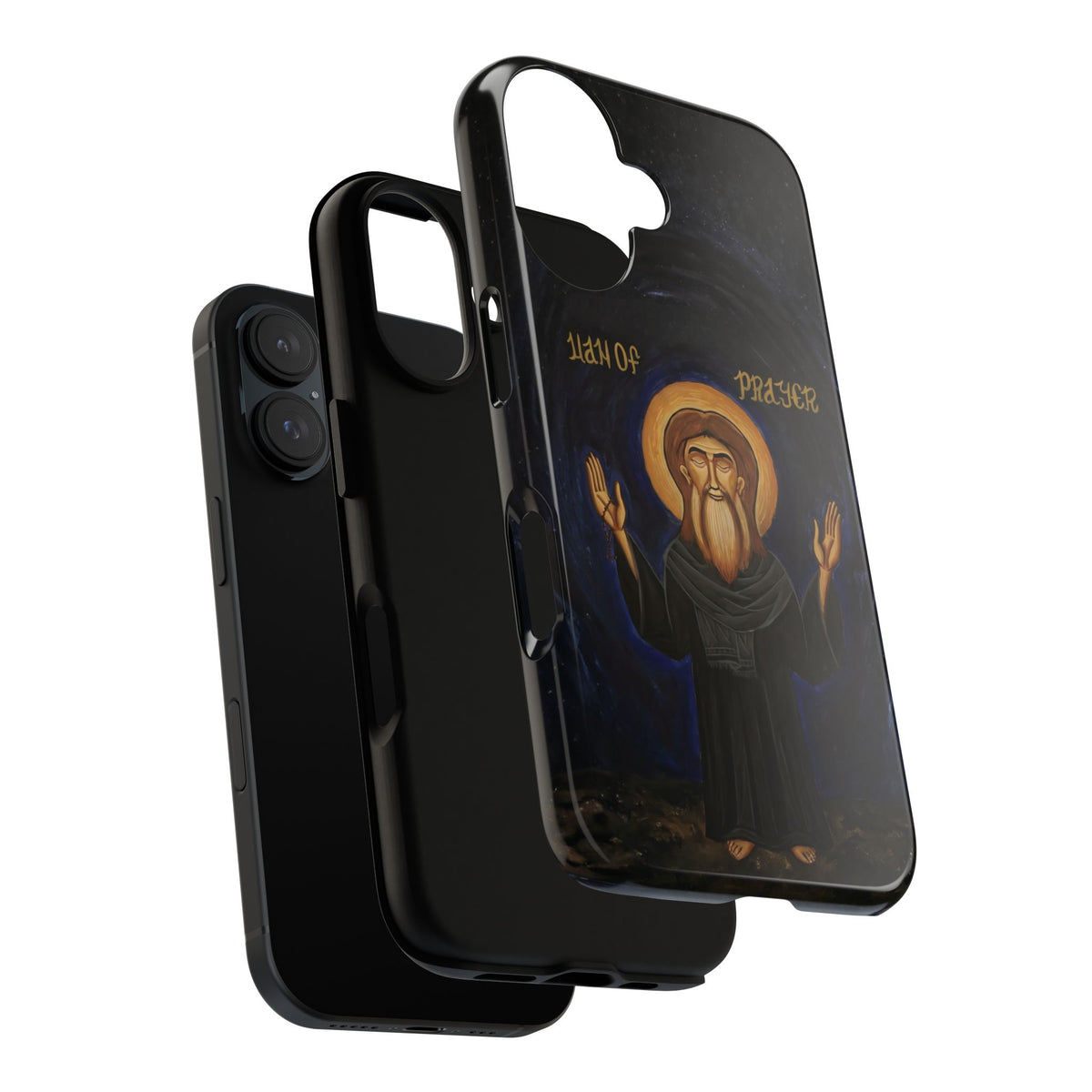 Christelijk telefoonhoesje Paus Cyrillus VI zwart mat